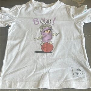 Adidas Kids White and Purple Pixar T-Shirt